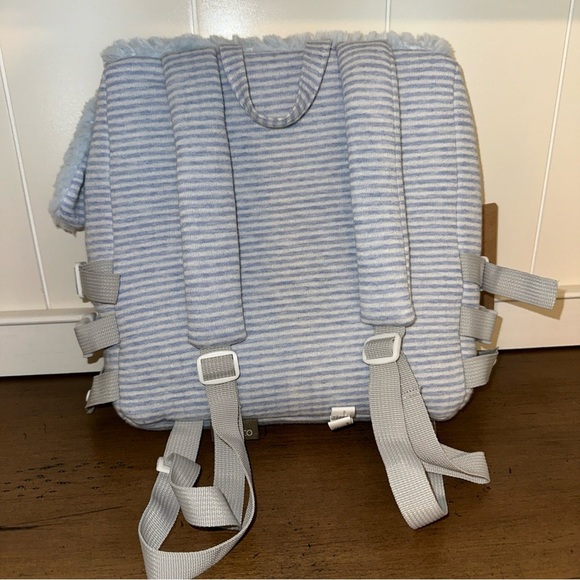 DEMDACO Blue Puppy Buckle and Snap 10 inch Childrens Stuffed Animal Backpack - Picture 4 of 10